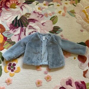 Never worn faux fur jacket from gap- size 4